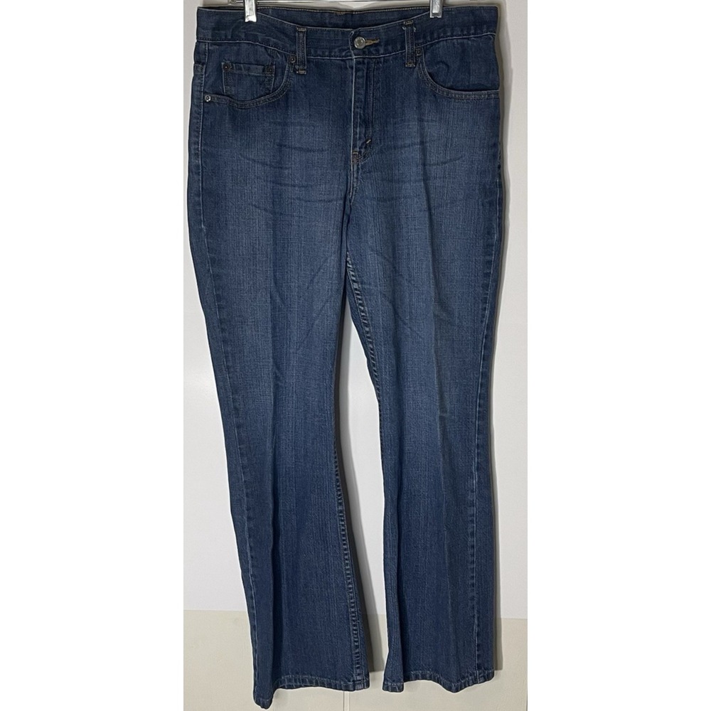 Levis 515 Women's Size 12 Medium Boot Cut Jeans Blue Denim Lower Rise Cotton
